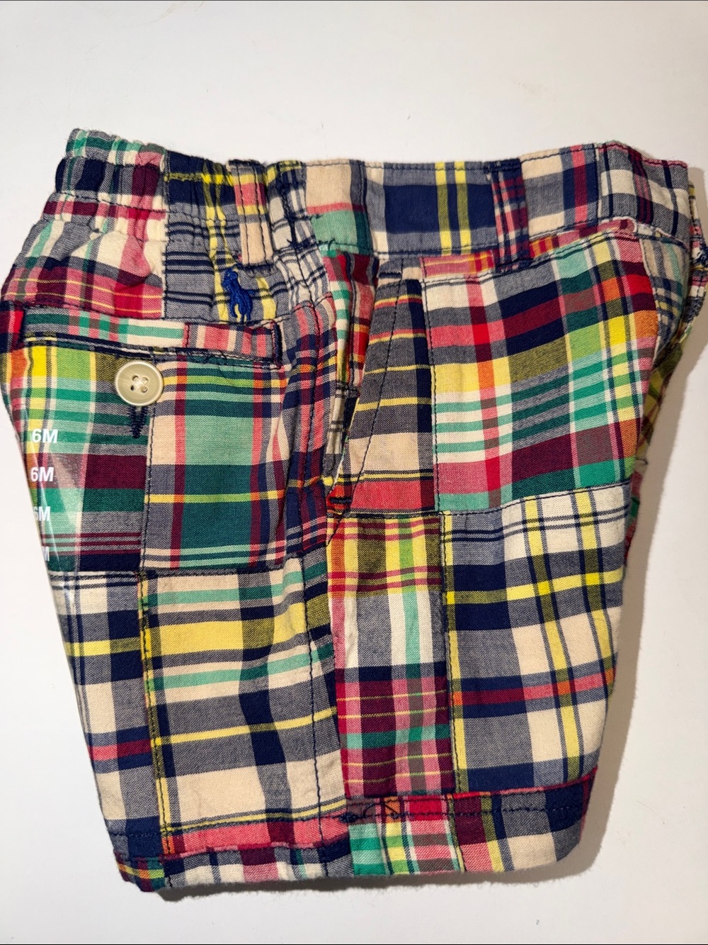 Polo Ralph Lauren Multicolor Plaid Patchwork Kids Shorts‎